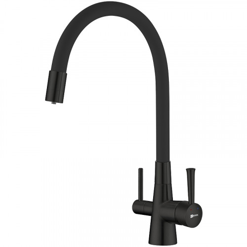 Смеситель для кухни Lemark Comfort LM3075BL Черный латунь