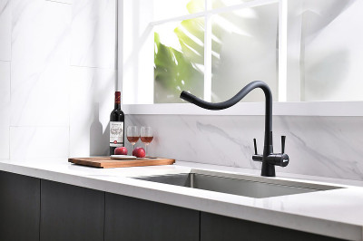 Смеситель для кухни Lemark Comfort LM3075BL Черный латунь