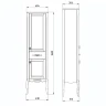Шкаф пенал ASB-Woodline Модерн 40 11256 Рошфор с Белой патиной массив дерева