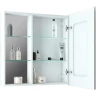 Зеркальный шкаф Bellezza Марта 80 R 4646613021016 с подсветкой Белый МДФ / ЛДСП, стекло