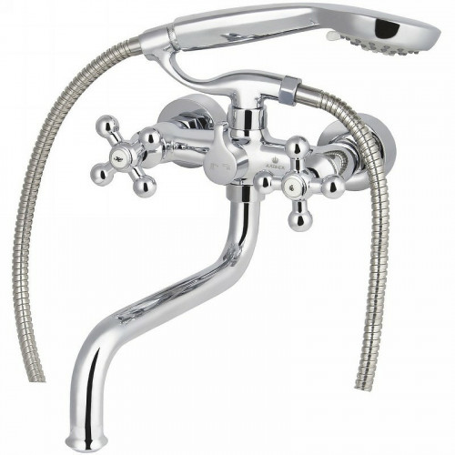 Смеситель для ванны Kaiser Carlson Lux 11255 универсальный Хром латунь на стену