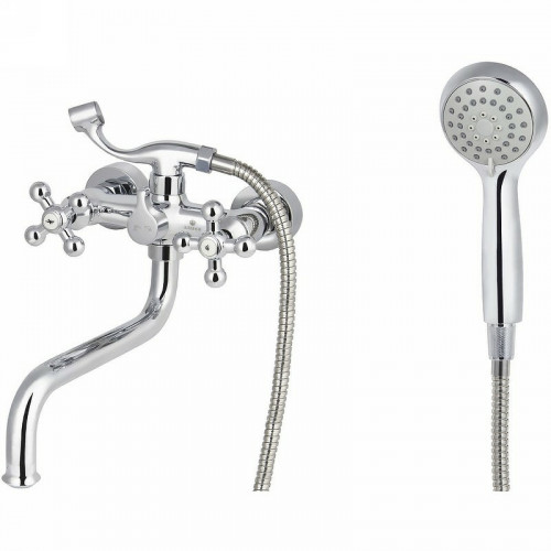 Смеситель для ванны Kaiser Carlson Lux 11255 универсальный Хром латунь на стену