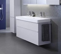 Тумба под раковину Geberit Smyle Square 120 500.355.00.1 подвесная Белая МДФ / ЛДСП