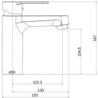 Смеситель для раковины Orange OneLife P07-021b Черный матовый