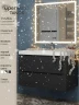 Тумба с раковиной Uperwood Tanos 80 291020254 подвесная цвет Черный матовый