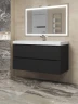 Тумба с раковиной Uperwood Tanos 80 291020254 подвесная цвет Черный матовый