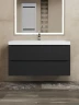 Тумба с раковиной Uperwood Tanos 80 291020254 подвесная цвет Черный матовый