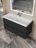 Тумба с раковиной Uperwood Tanos 80 291020254 подвесная цвет Черный матовый