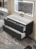 Тумба с раковиной Uperwood Tanos 80 291020254 подвесная цвет Черный матовый