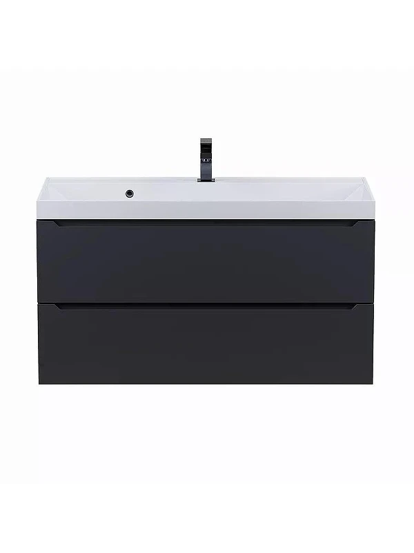 Тумба с раковиной Uperwood Tanos 80 291020254 подвесная цвет Черный матовый