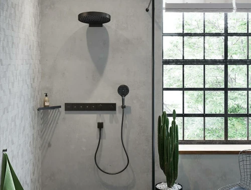 Держатель ручного душа Hansgrohe Porter E 28387140 Шлифованная бронза латунь на стену