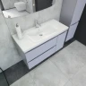 Тумба под раковину Caprigo Forte 100 36115R-SF028 подвесная Серая матовая МДФ / ЛДСП