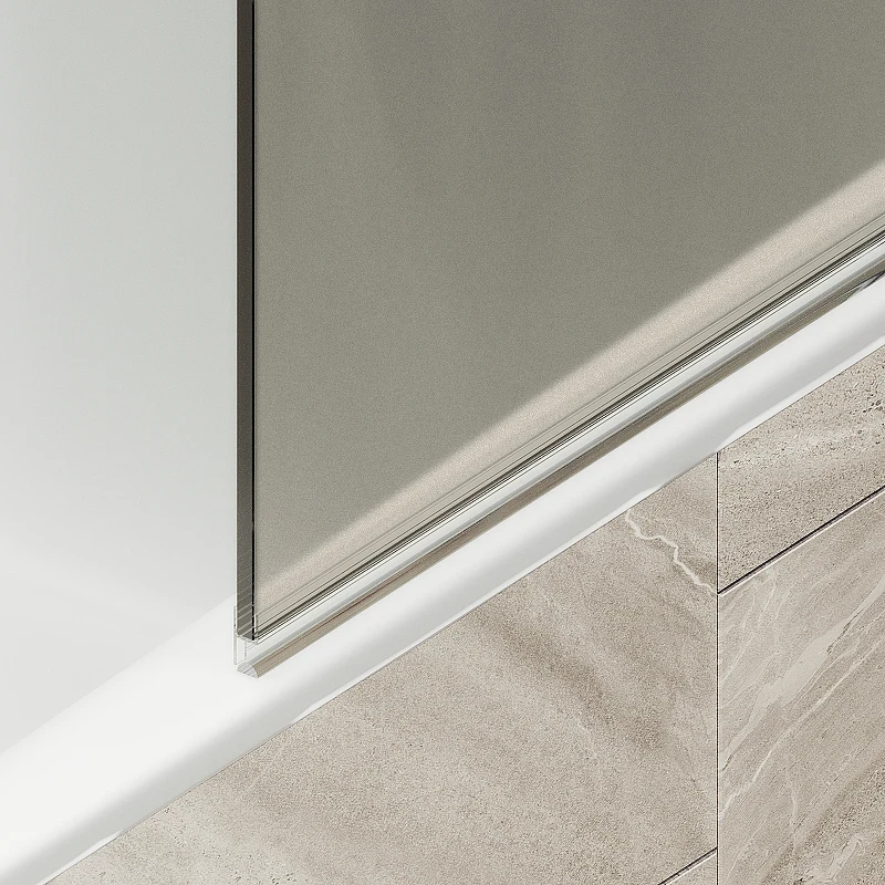Шторка на ванну Maybah Glass MGV-617-2 700x1400 поворотная на монопетле Бронза стекло бронзовое матовое