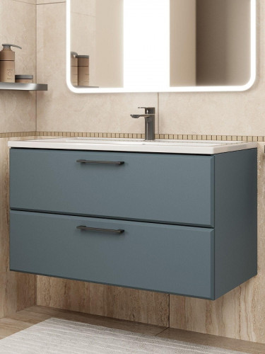 Тумба под раковину Uperwood Foster New 90 TFosterNEW90g подвесная цвет Серый графит