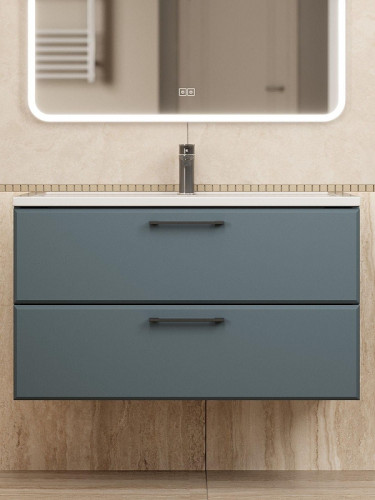 Тумба под раковину Uperwood Foster New 90 TFosterNEW90g подвесная цвет Серый графит