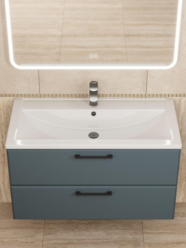 Тумба под раковину Uperwood Foster New 90 TFosterNEW90g подвесная цвет Серый графит