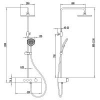 Душевая система AQUAme AQM8010W Белая латунь на стену