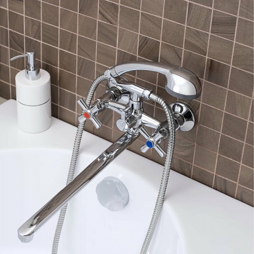 Смеситель для ванны Ростовская Мануфактура Сантехники SL138-140P универсальный Хром