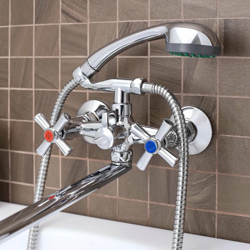 Смеситель для ванны Ростовская Мануфактура Сантехники SL138-140P универсальный Хром