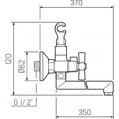 Смеситель для ванны Ростовская Мануфактура Сантехники SL138-140P универсальный Хром