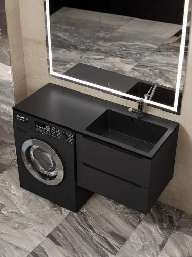 Раковина Uperwood Cosmos Quartz 120 R RCosmos120RU с местом под стиральную машину цвет Уголь