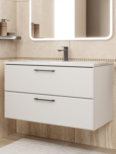 Тумба под раковину Uperwood Foster New 90 TFosterNEW90w подвесная цвет Белый матовый