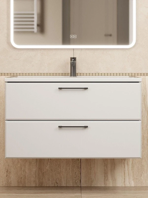 Тумба под раковину Uperwood Foster New 90 TFosterNEW90w подвесная цвет Белый матовый