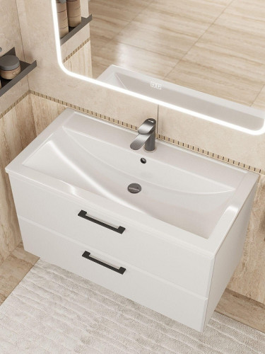 Тумба под раковину Uperwood Foster New 90 TFosterNEW90w подвесная цвет Белый матовый