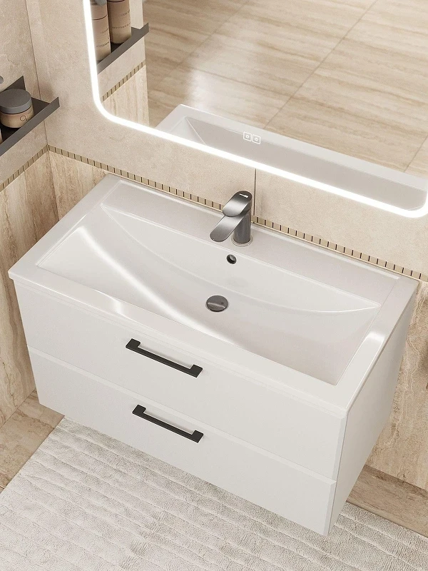 Тумба под раковину Uperwood Foster New 90 TFosterNEW90w подвесная цвет Белый матовый