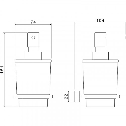Дозатор для жидкого мыла Timo Torne 43139/03 Черный матовый