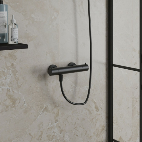 Смеситель для душа Paini Cox 78PZ511TH с термостатом Черный матовый