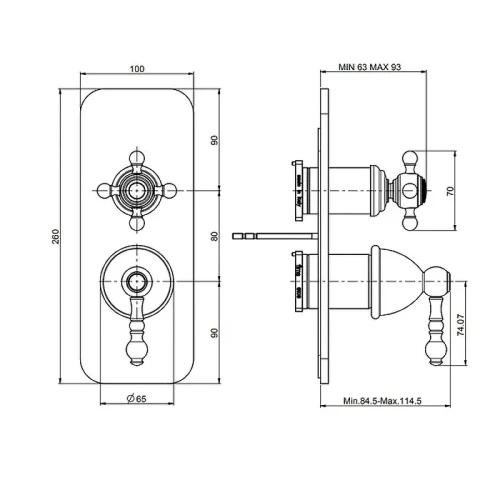 Смеситель для душа Fima Carlo Frattini Elizabeth F5089X6OR цвет Золото