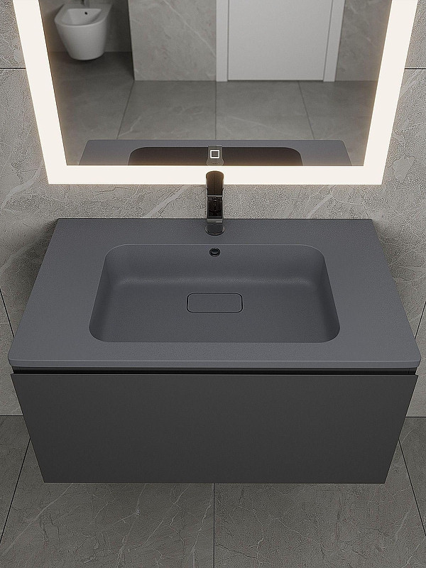 Раковина Uperwood Lagoon Quartz 80 297000018 цвет Серый шелк