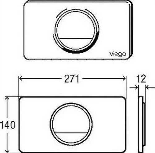 Кнопка смыва для инсталляции Viega Visign for Style 654504 цвет Хром