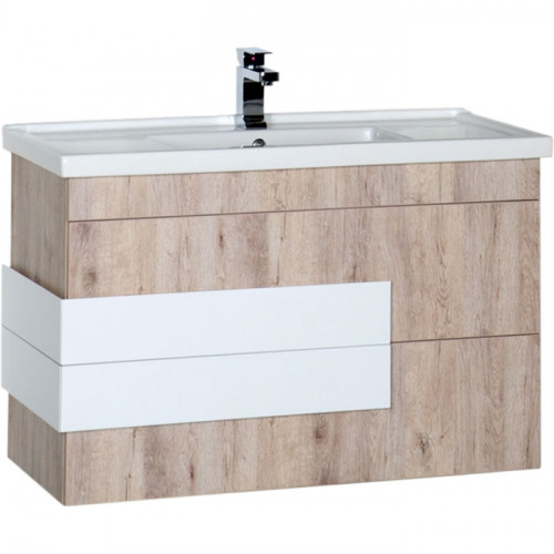 Тумба под раковину Aquanet Мадейра 100 183072 подвесная Дуб кантри МДФ / ЛДСП
