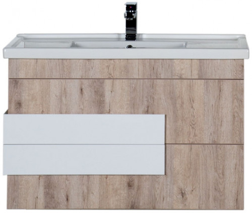 Тумба под раковину Aquanet Мадейра 100 183072 подвесная Дуб кантри МДФ / ЛДСП