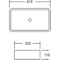 Раковина-чаша SantiLine 61 SL-1073MB Черная матовая фаянс накладная