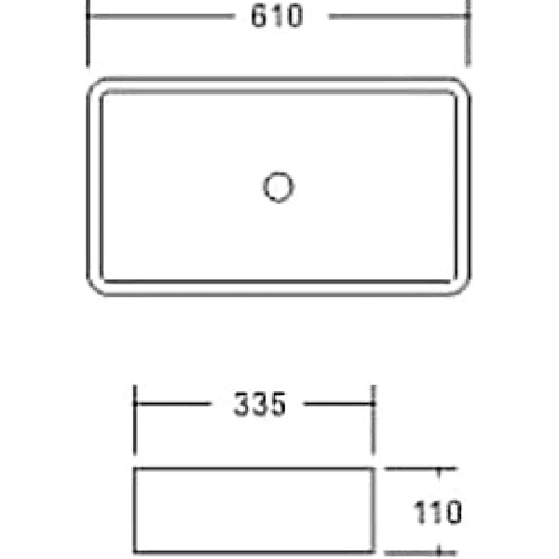 Раковина-чаша SantiLine 61 SL-1073MB Черная матовая фаянс накладная