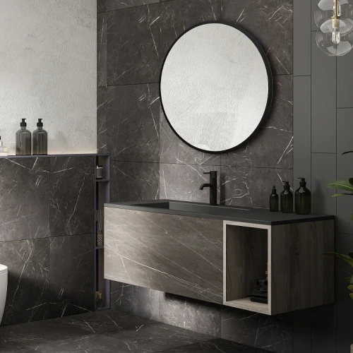 Зеркало Abber Mond 77 AG6201B Черное стекло