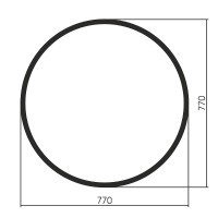 Зеркало Abber Mond 77 AG6201B Черное стекло