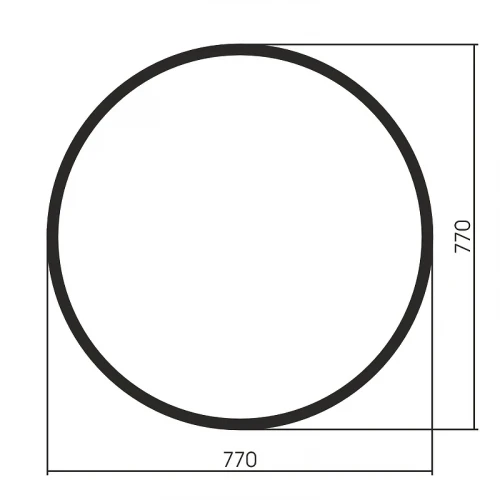 Зеркало Abber Mond 77 AG6201B Черное стекло