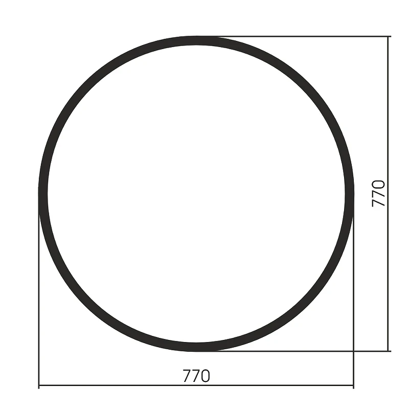 Зеркало Abber Mond 77 AG6201B Черное стекло