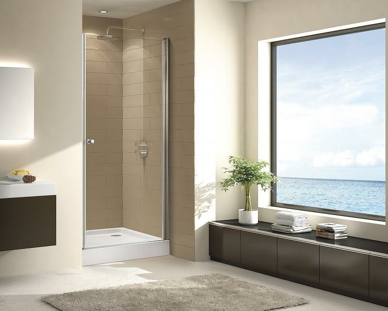 Душевая дверь Cezares Eco 65 ECO-O-B-1-65-C-Cr профиль Хром стекло прозрачное
