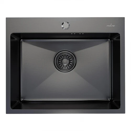 Кухонная мойка Mixline Pro 53 547234 цвет Черный графит