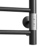 Электрический полотенцесушитель Mixline Vega 80х50 556426 с полкой цвет Черный матовый