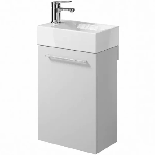 Тумба под раковину Creto Pollino 37 15-1418-1419W подвесная White МДФ / ЛДСП