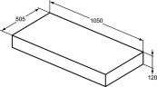 Столешница под раковину Ideal Standard Adapto 105 U8408FX цвет Серый камень