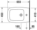 Биде Duravit Esplanade 2262100000 цвет Дуб мореный, Белый