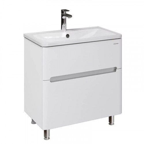 Тумба под раковину Grossman Адель 80 108023 цвет Белый глянцевый