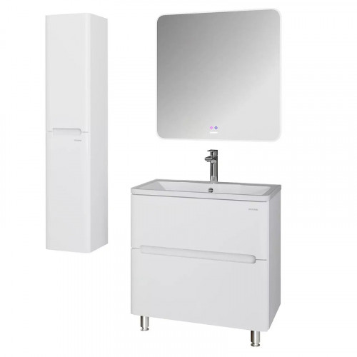 Тумба под раковину Grossman Адель 80 108023 цвет Белый глянцевый